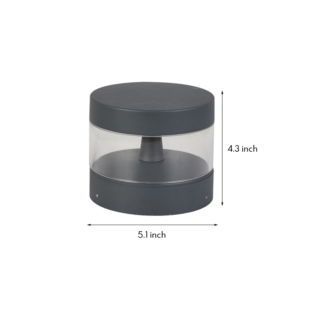 Minimalist LED Path Light – Sand Gray Aluminum Bollard for Modern Landscapes