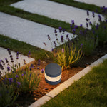 Minimalist LED Path Light – Sand Gray Aluminum Bollard for Modern Landscapes