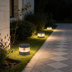 Minimalist LED Path Light – Sand Gray Aluminum Bollard for Modern Landscapes
