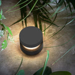 Minimalist LED Path Light – Sand Gray Aluminum Bollard for Modern Landscapes
