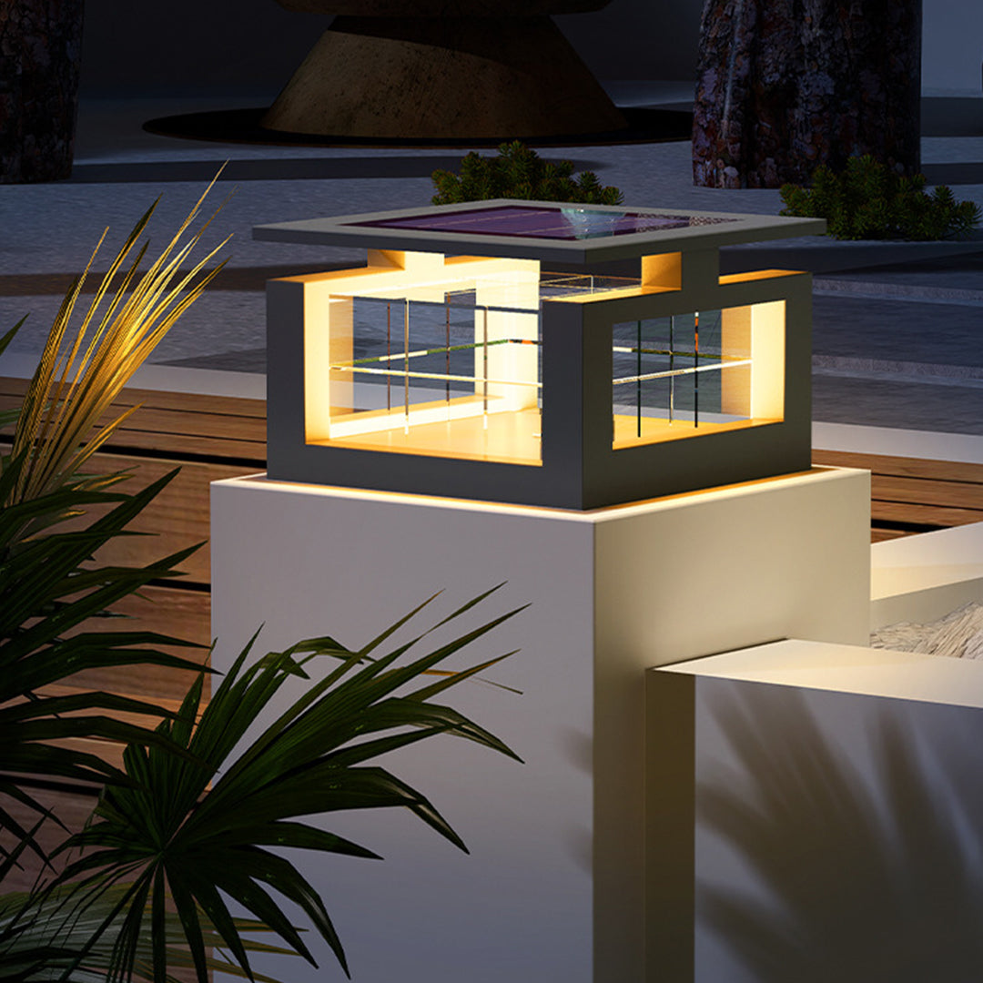 Stainless Steel LED Pillar Light with Acrylic Shade, IP65 Waterproof