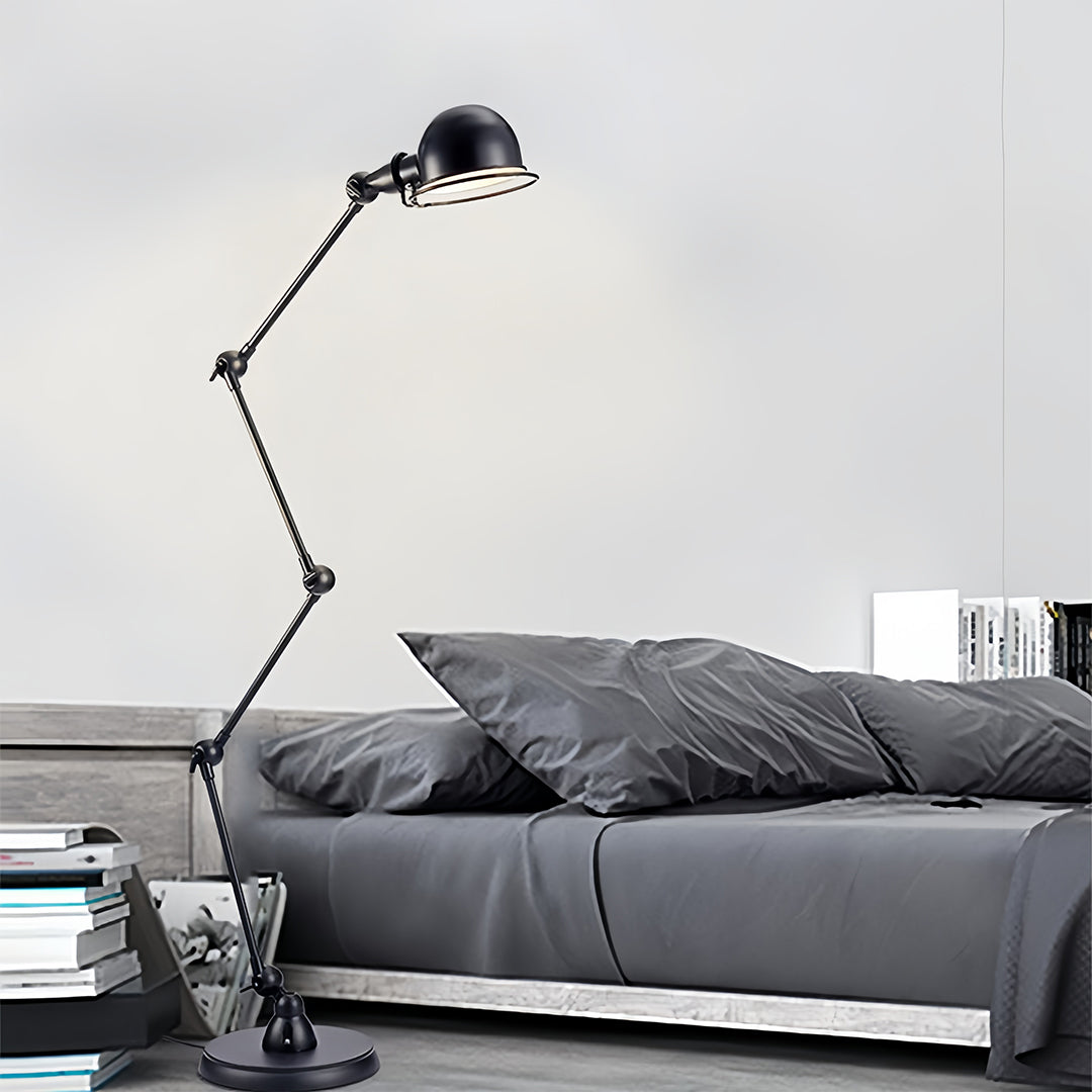 Architectural Reading Floor Lamp with Articulated Arm for Living Room