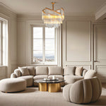 Aurelia Vintage Crystal Chandelier in Copper, Nickel, or Black – Modern Luxury Ceiling Light