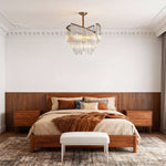 Aurelia Vintage Crystal Chandelier in Copper, Nickel, or Black – Modern Luxury Ceiling Light