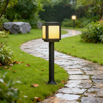 Modern Solar Path Lights with Aluminum Frame and Acrylic Shade