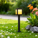 Modern Solar Path Lights with Aluminum Frame and Acrylic Shade