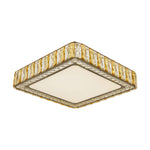 Lumière Cristal LED Flush Mount Ceiling Light in Chrome