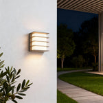 Square LED Outdoor Wall Sconce in Matte Black, IP65 Waterproof