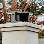 Modern Stainless Steel Square Post Lights for Courtyard and Garden