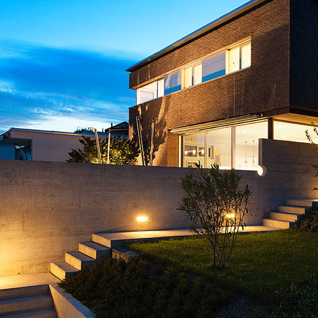 Geometric LED Step Lights for Outdoor Architecture, Minimalist Flush Mount