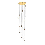 Spiral Acrylic Tube Staircase Chandelier with Adjustable LED Lighting