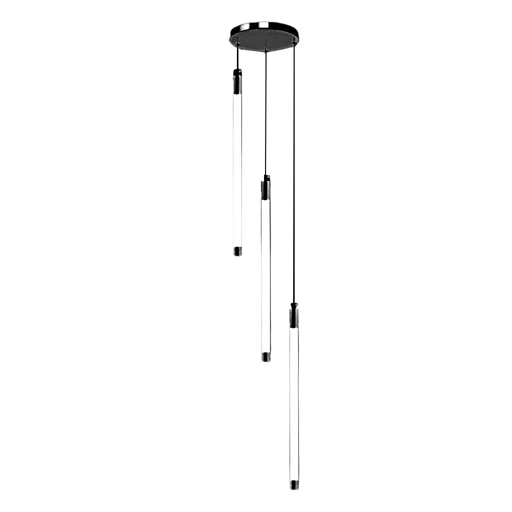 Spiral Acrylic Tube Staircase Chandelier with Adjustable LED Lighting