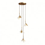 Artisan Ceramic Flower Chandelier for Staircases and Grand Interiors