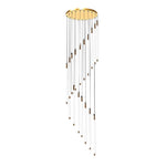 Spiral Acrylic Tube Staircase Chandelier with Adjustable LED Lighting