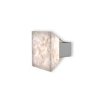Modern Stone Wall Sconce with Marble Shade and Aluminum Frame