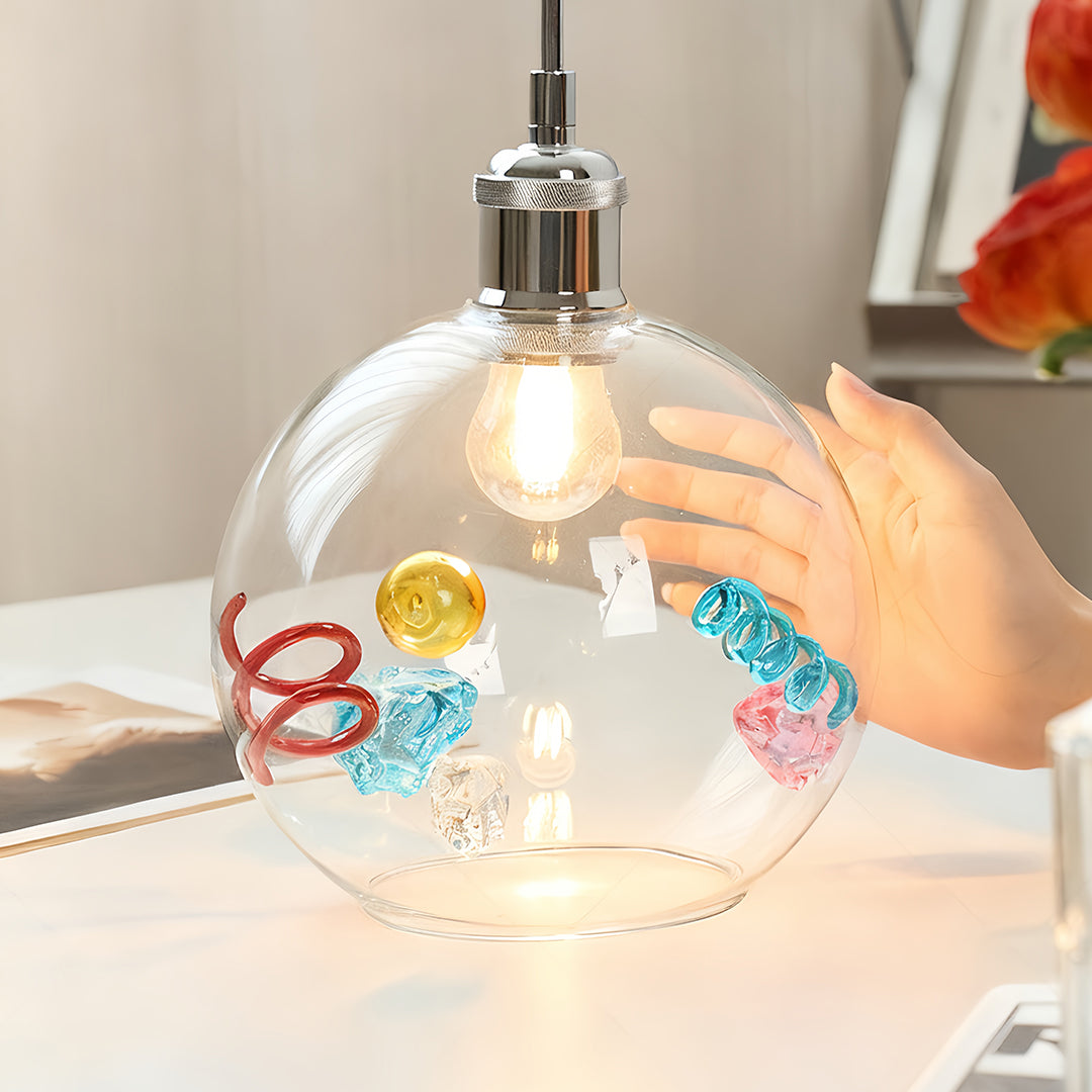 Memphis Style Colored Glass Pendant Light for Modern Interiors