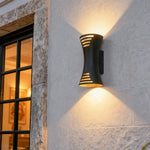 Modern Black LED Up Down Wall Sconce for Outdoor Luxury Interiors