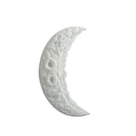 Modern Minimalist Crescent Moon LED Wall Sconce in White Resin