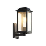 Minimalist Waterproof Outdoor Wall Sconce in Matte Black Aluminum