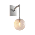 Modern Wall Mounted Pendant Light with Clear Glass Globe