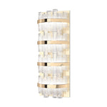 Modern Glass Wall Sconce with Stainless Steel Frame in Gold