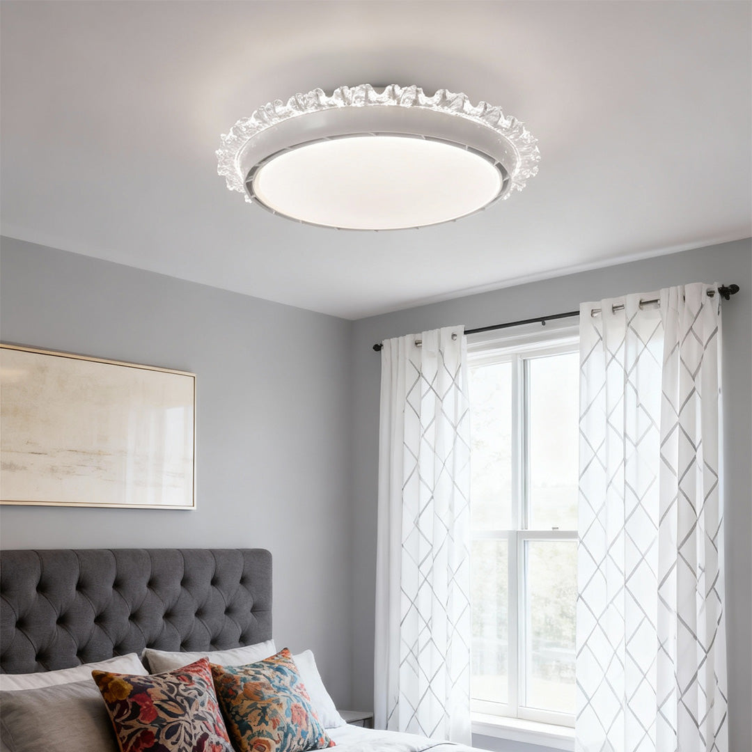 Minimalist Bladeless Ceiling Fan with Dimmable LED Light