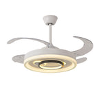 Aura Nordic Ceiling Fan with Integrated LED Light, White Minimalist Design