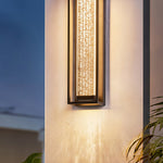 Linear Outdoor Wall Sconce in Black Stainless Steel