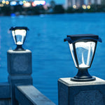 Aurelia Solar Pillar Light in Die-Cast Aluminum for Modern Landscapes