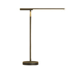 Linear LED Table Lamp in Brushed Copper with Adjustable Head