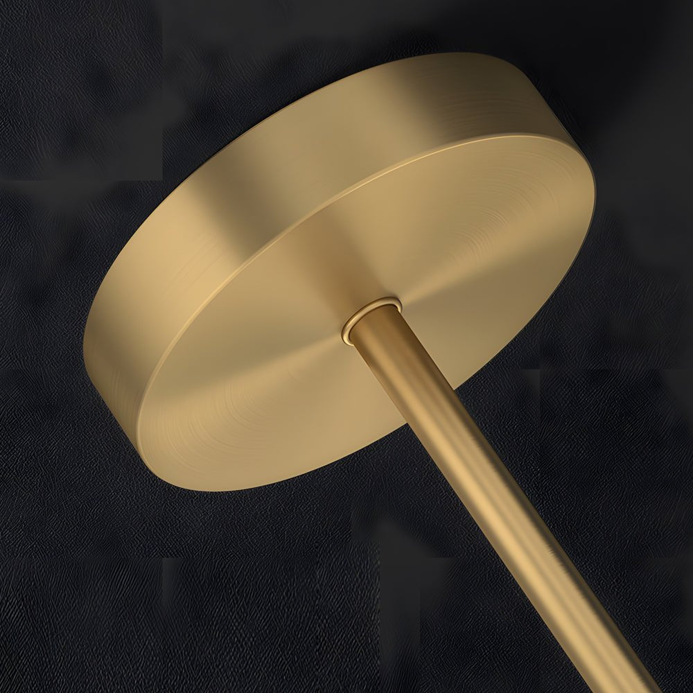 Linear LED Table Lamp in Brushed Copper with Adjustable Head