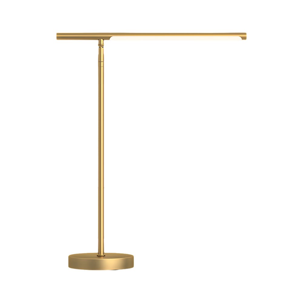 Linear LED Table Lamp in Brushed Copper with Adjustable Head