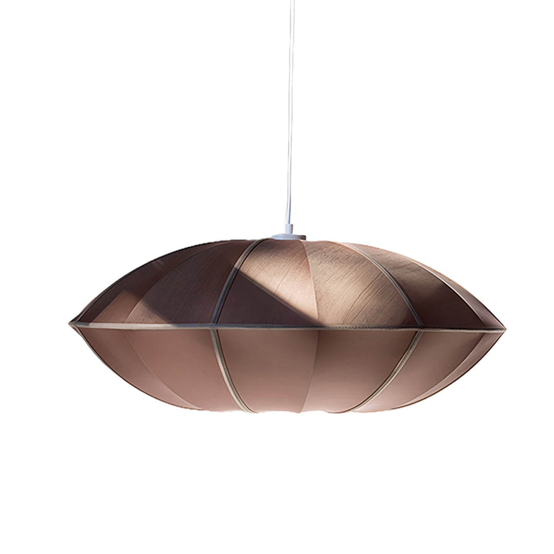 Nordic Vintage Fabric Shade Pendant Light with Metal Accents