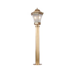 Solid Copper Outdoor Path Light with Clear Glass Shade