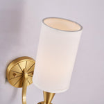 Copper Fabric Wall Sconce – American Style Bedroom Lighting