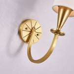 Copper Fabric Wall Sconce – American Style Bedroom Lighting