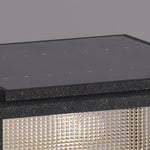 Modern Square Outdoor Pillar Light in Matte Black Aluminum