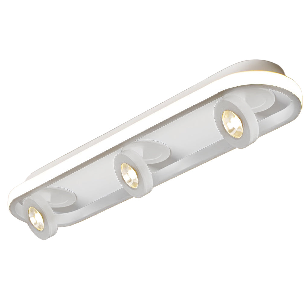 Modern Corridor Ceiling Light with Adjustable LED Heads in Black or White