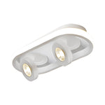 Modern Corridor Ceiling Light with Adjustable LED Heads in Black or White