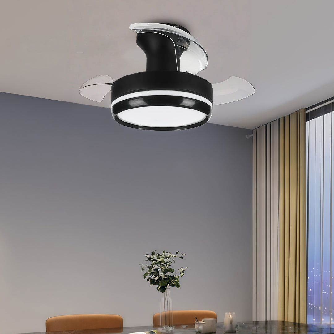 Minimalist LED Ceiling Fan with Remote Control and Dimmable Light