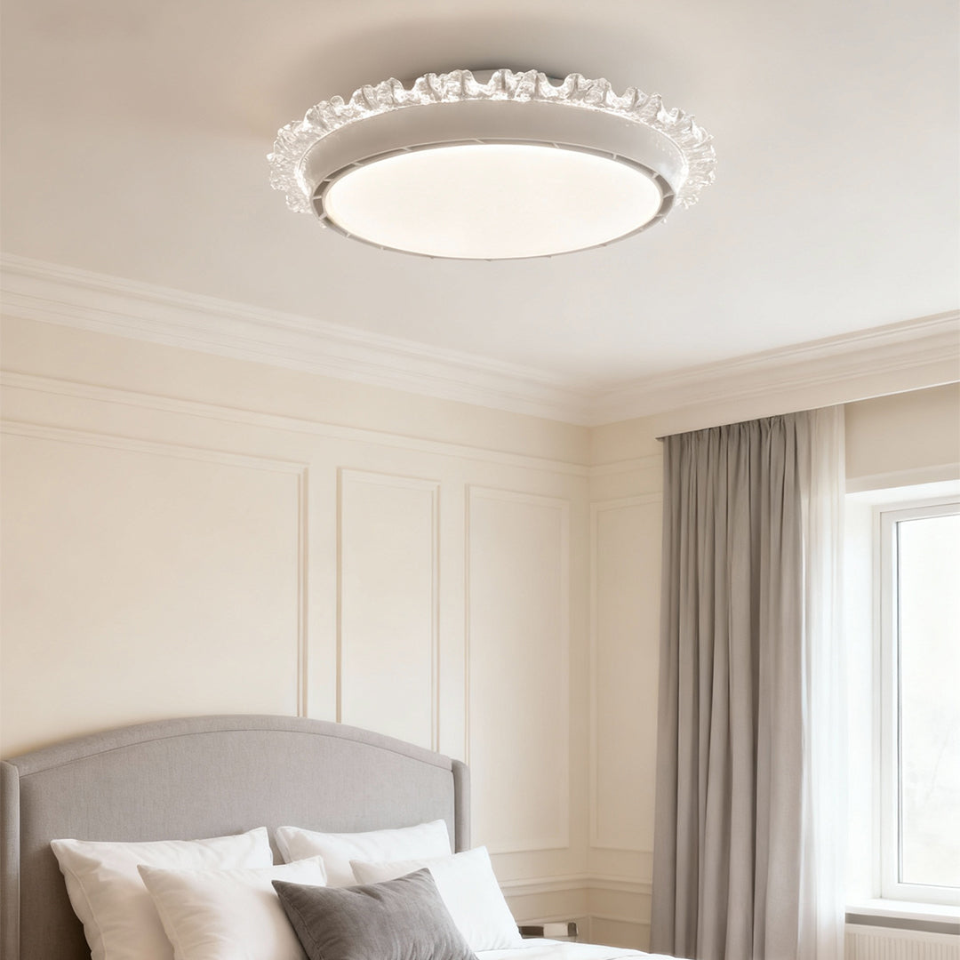 Minimalist Bladeless Ceiling Fan with Dimmable LED Light