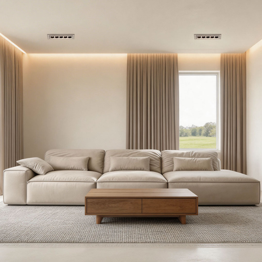 Recessed LED Spotlights with Adjustable Grille, Modern Architectural Linear Lighting