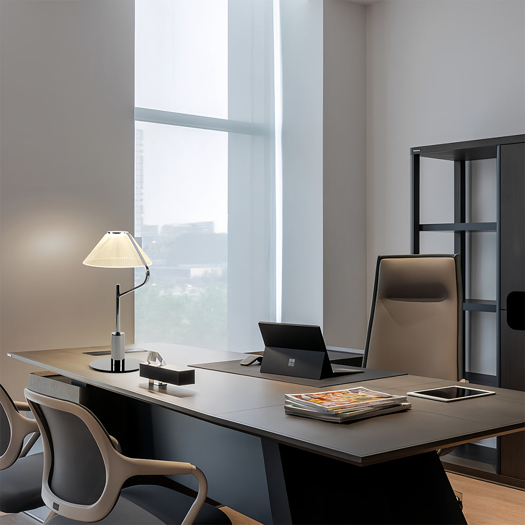 Lumina Chrome Floor Lamp with Acrylic Shade, Modern LED Standing Light