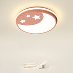 Creative Circular Cartoon Pattern Led Ceiling Lamp For Childrens Room