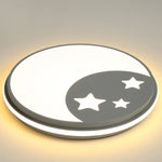 Creative Circular Cartoon Pattern Led Ceiling Lamp For Childrens Room