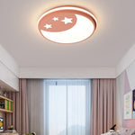 Creative Circular Cartoon Pattern Led Ceiling Lamp For Childrens Room