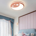 Creative Circular Cartoon Pattern Led Ceiling Lamp For Childrens Room
