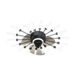 Modern Nordic Ceiling Fan with Dimmable LED Light, Gold or Black Finish
