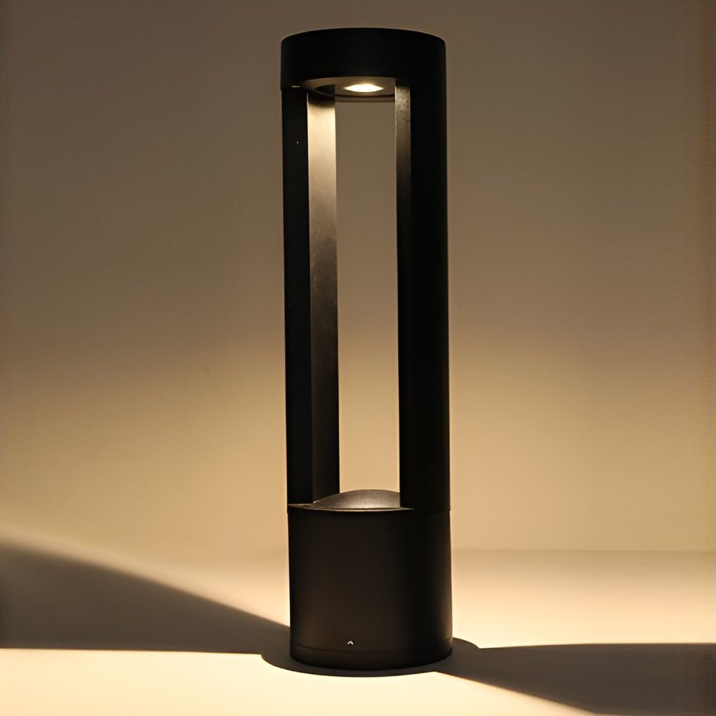 Cylindra LED Bollard Light – Modern Outdoor Landscape Fixture in Black