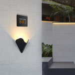 Creative Modern Wall Sconces Led Doorplate Lamp Waterproof Wall Lights Fixture Indoor Outdoor